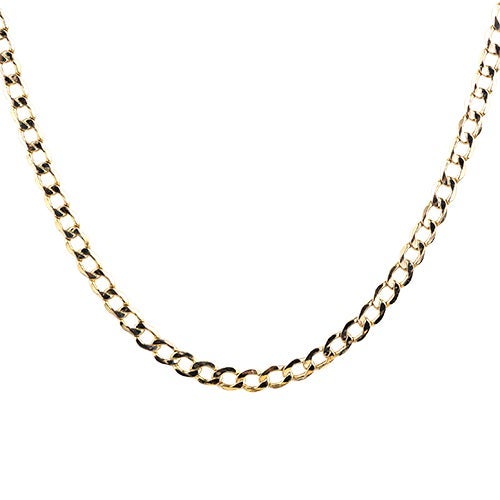 10kt Gold Curb Diamond Cut Design 2024 Chain