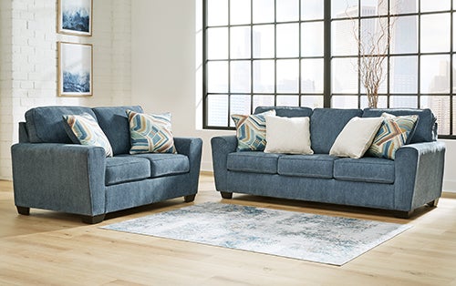 Cashton Loveseat - Blue
